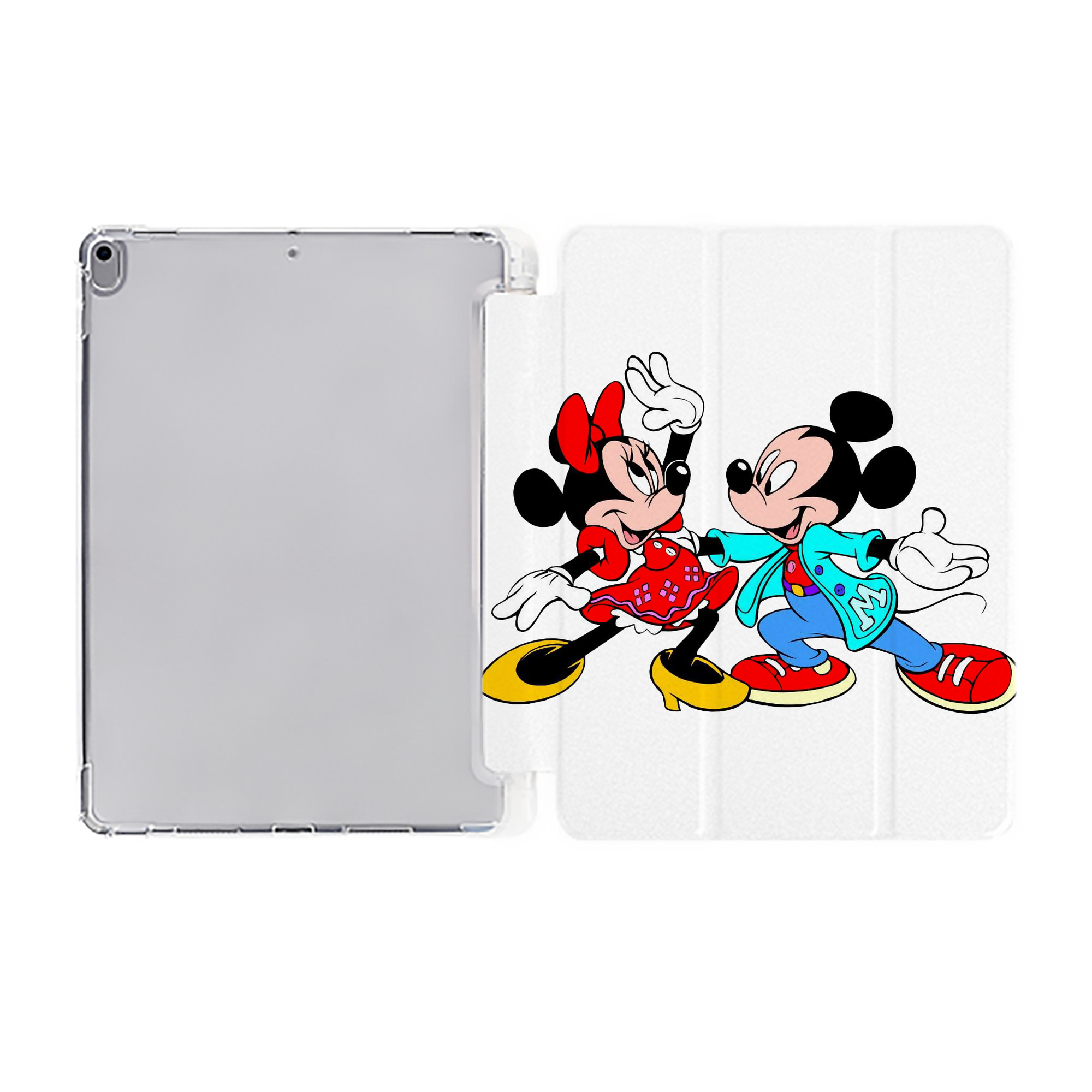 （画像用） ミッキーマウス Mickey Mouse IPad ケース ペン収納付き 三つ折りスタンド PUレザー×シリコン 対応機種9.5/10.5/10.9インチ